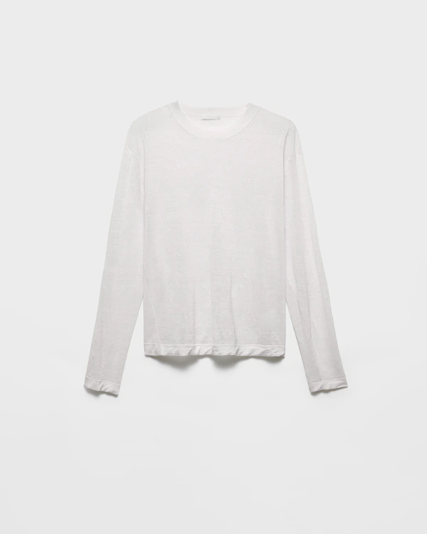 Langarm-Linien- und Seidensweater