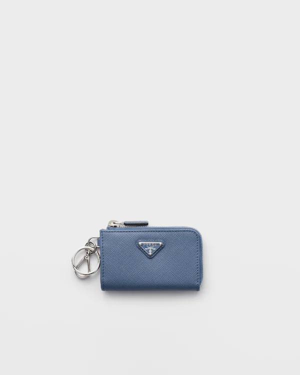 Mini-Tasche aus Saffiano-Leder mit Schlüsselanhänger
