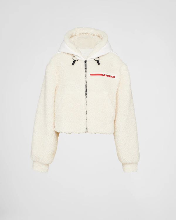Kurze Doppel-Fleece-Jacke