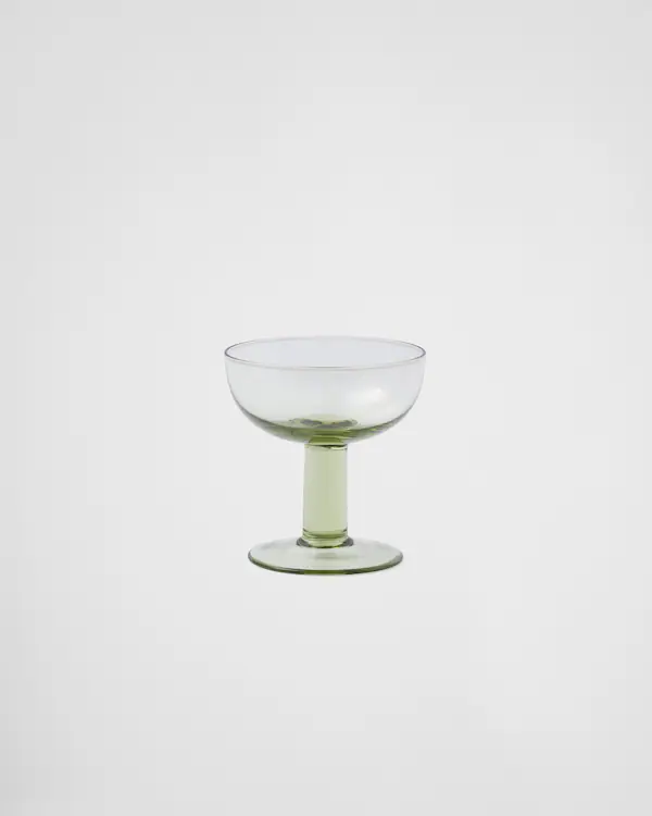 Set aus zwei Kristall-Champagner-Coupe-Gläsern - Plinth