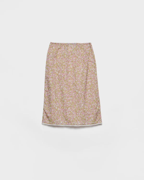 Blumenprint-Re-Nylon-Midi-Rock