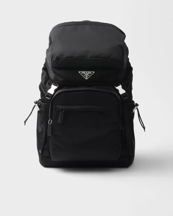 Rucksack aus Re-Nylon und Saffiano-Leder