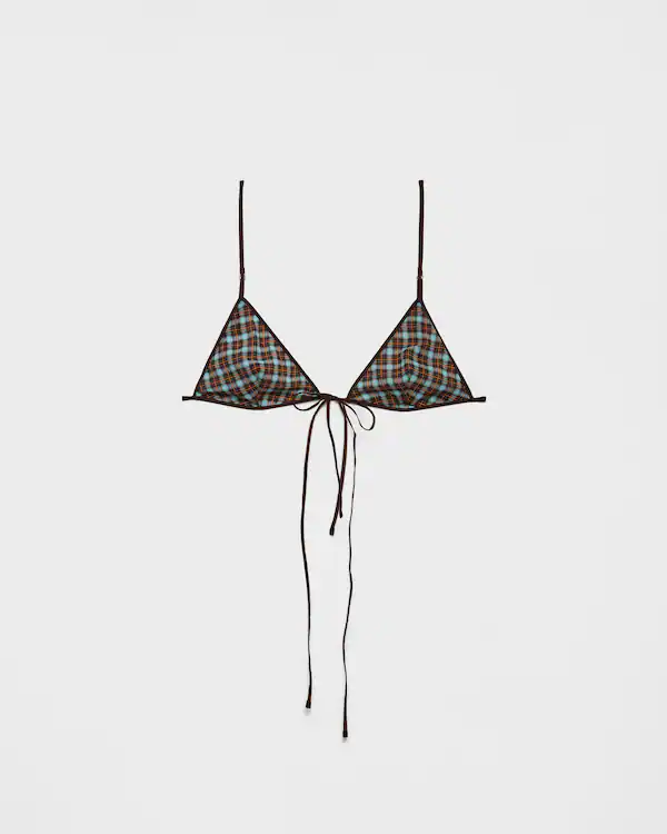 Gecheckter Georgette-BH