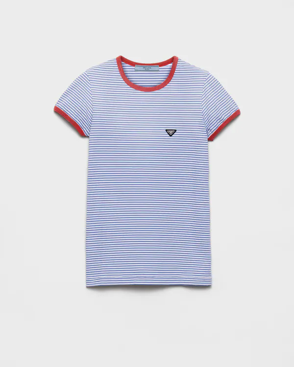 Gestreifter Jersey-T-Shirt