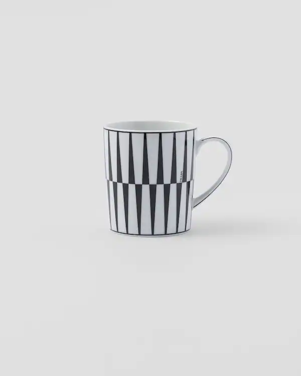 Porzellan-Tasse - Streifen