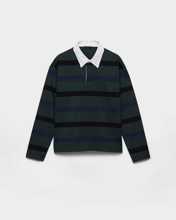 Langarm-Baumwoll-Polo-Shirt