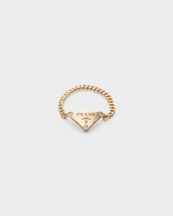 Eternal Gold-Halskette Ring aus Gelbgold mit Diamanten