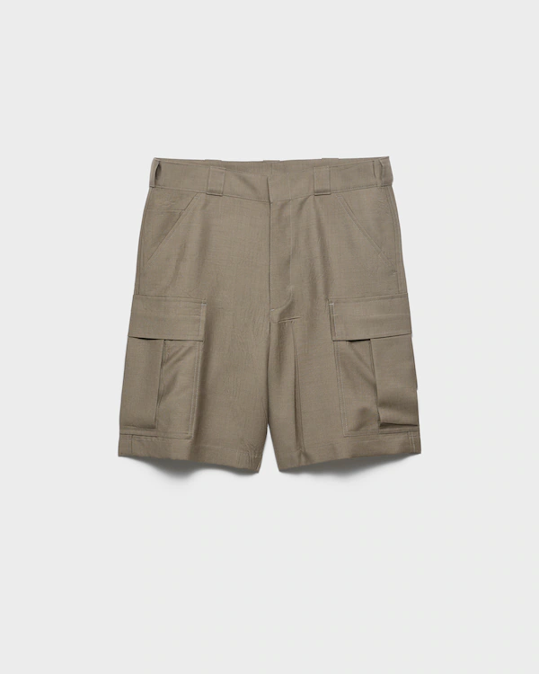 Bermudas aus Mohair und Wolle