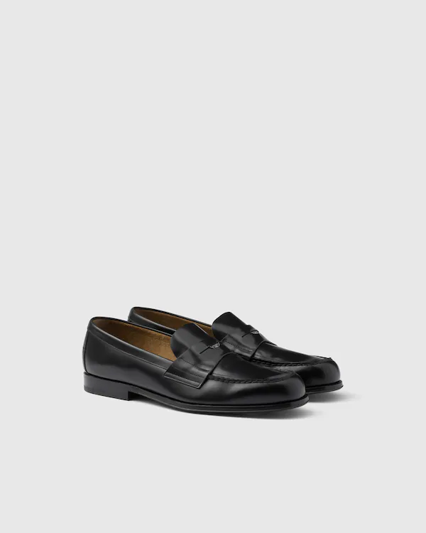 Gebürstete Lederloafer