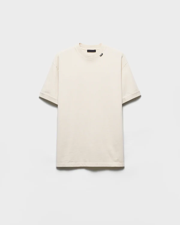 Cotton-T-Shirt mit kurzen Ärmeln