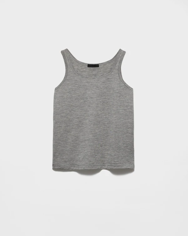 Tanktop aus Kaschmir und Seide