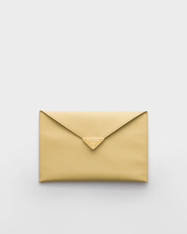 Umschlag-Clutch aus Saffiano-Leder