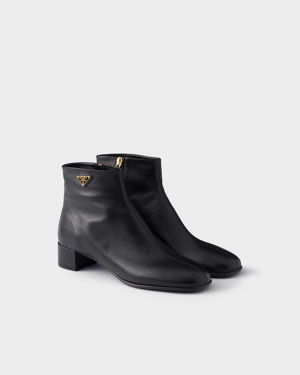 Nappa-Leder-Stiefeletten