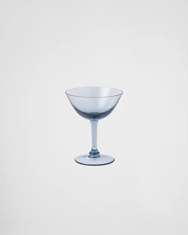 Set aus zwei Kristall-Champagner-Coupe-Gläsern - New York