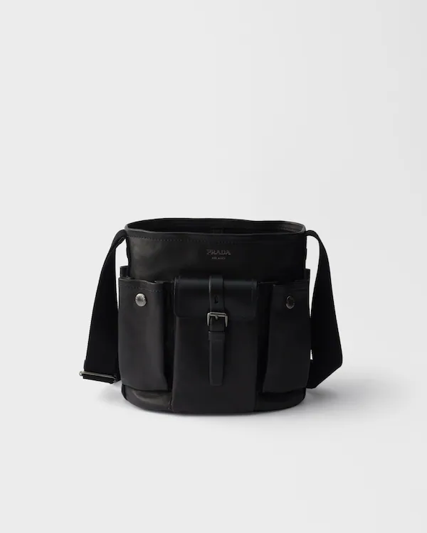 Prada Route Ledermini-Bucket-Tasche