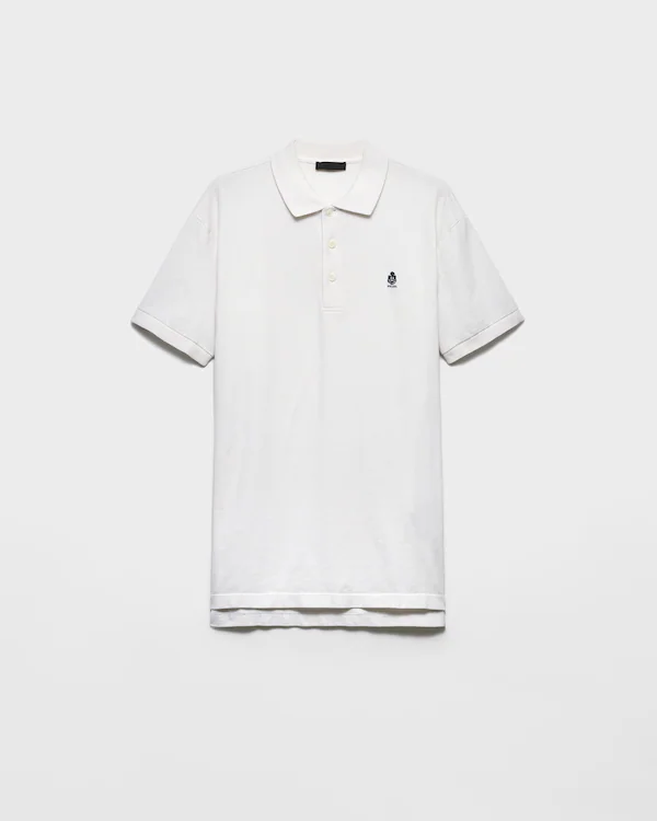 Garmentgefärbtes Polo-Shirt aus Baumwolle