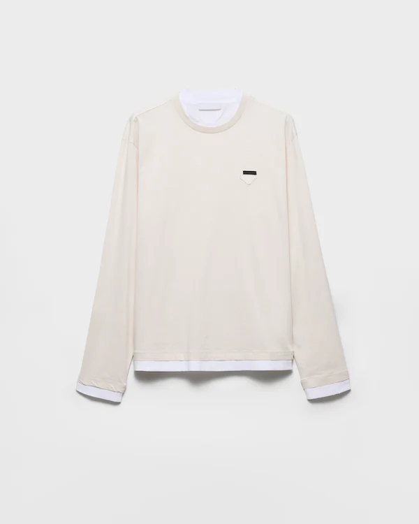 Langarm-Baumwoll-T-Shirt