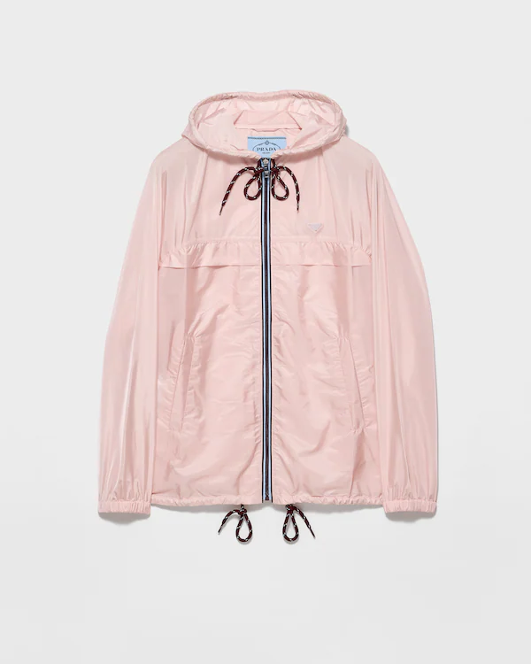 Leichter Re-Nylon Kapuzenregenmantel