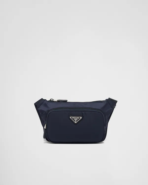Schultertasche aus Re-Nylon und Saffiano-Leder