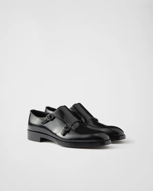 Gebürstete Leder-Doppelschnürschuhe