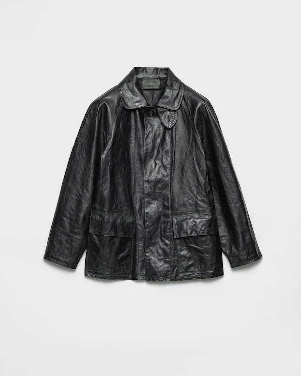 Lederblouson-Jacke im Vintage-Look