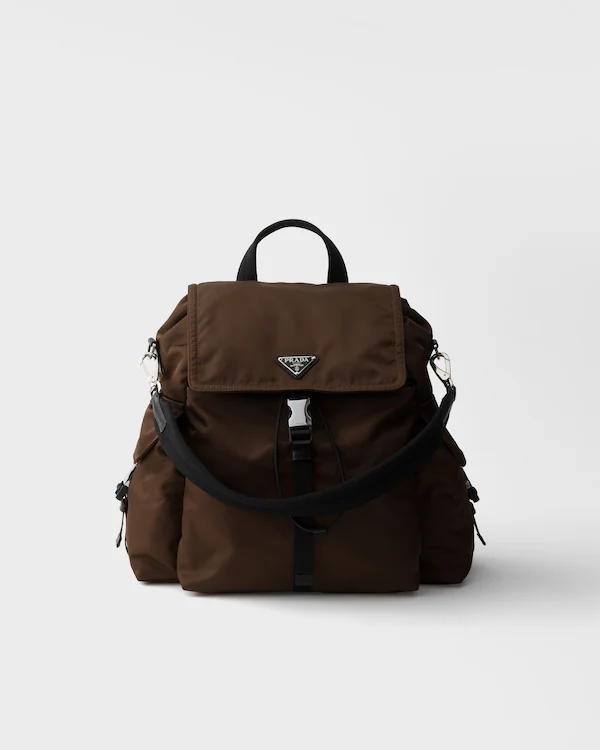 Prada Explore Re-Nylon- und Leder-Rucksack
