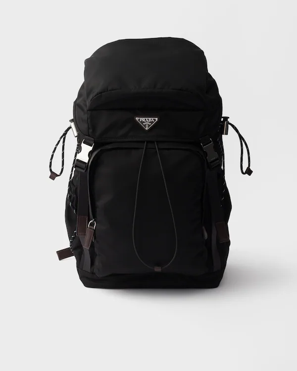 Prada Speedrock Re-Nylon und Leder-Rucksack