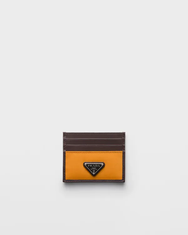 Prada Speedrock Re-Nylon und Leder Geldbörse