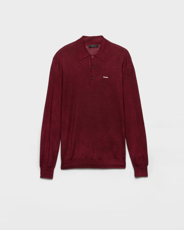 Polo-Pullover aus Wolle und Seide