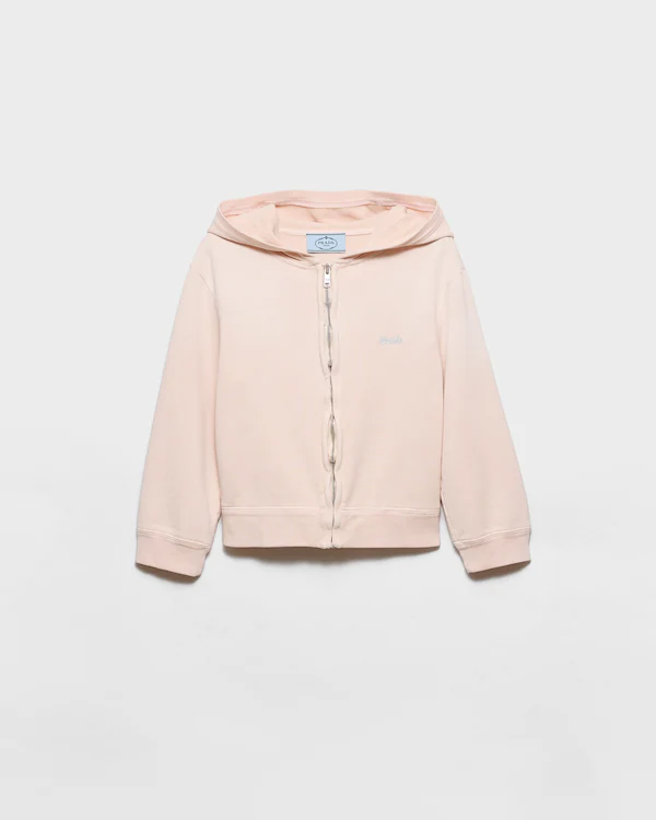 Baumwollfleece-Hoodie-Reißverschlussjacke