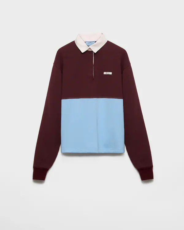 Langarm-Baumwoll-Fleece-Polo-Shirt