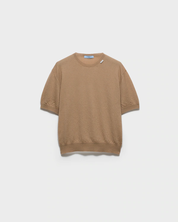 Pullover aus Kaschmir mit kurzen Ärmeln