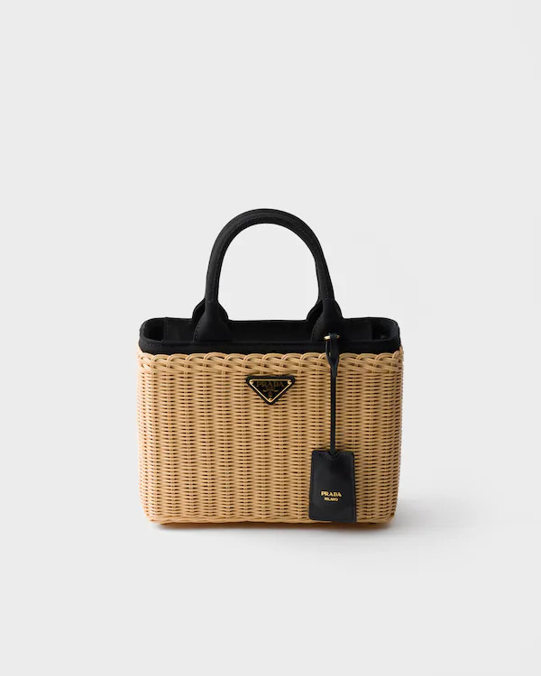 Medium Weiden- und Segeltuch-Tasche