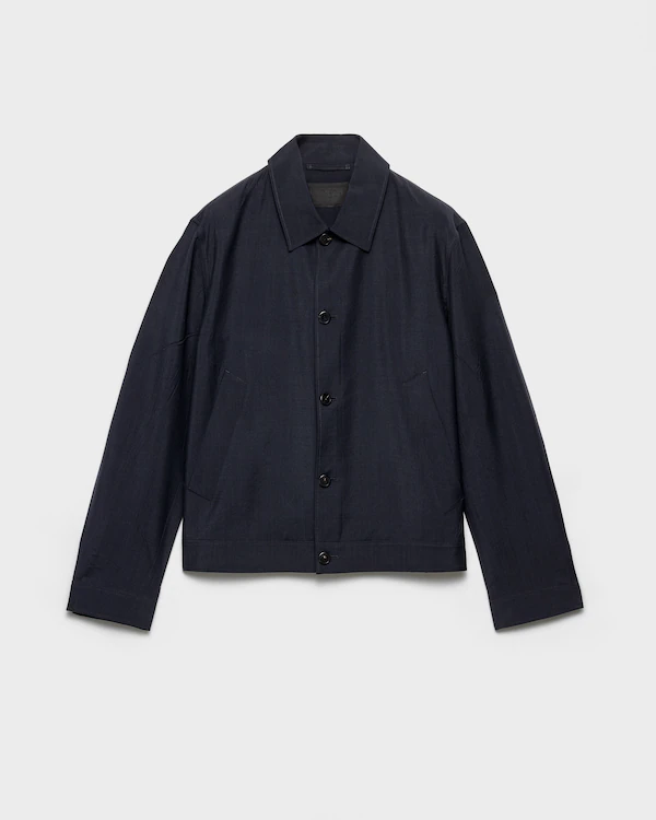 Blouson-Jacke aus Mohair und Wolle