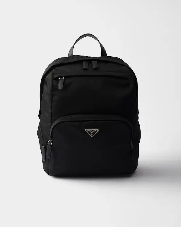 Rucksack aus Re-Nylon und Saffiano-Leder