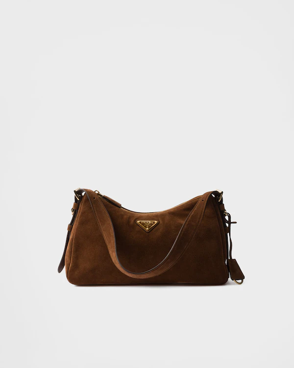 Prada Aimée Medium Leder-Shoulderbag aus Wildleder
