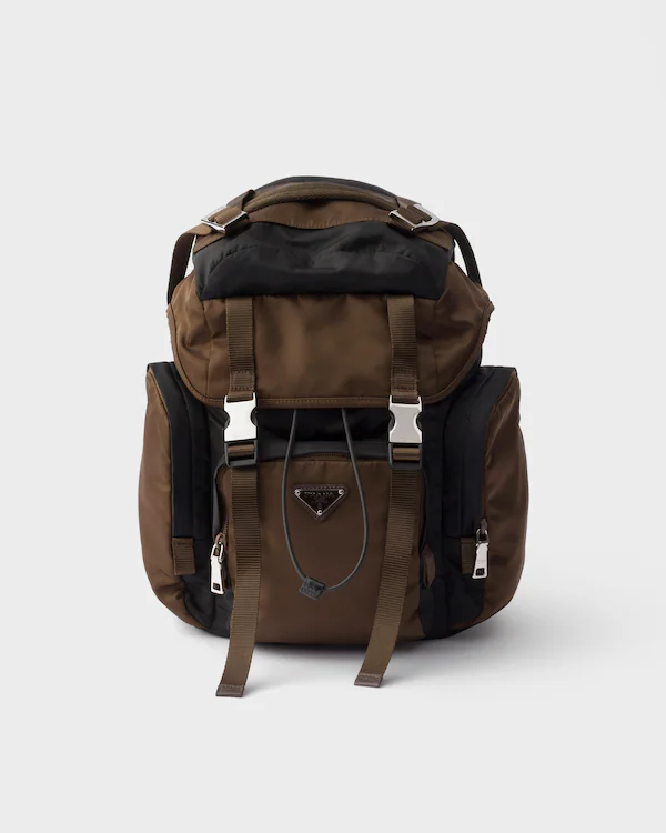 Rucksack aus Re-Nylon und Leder