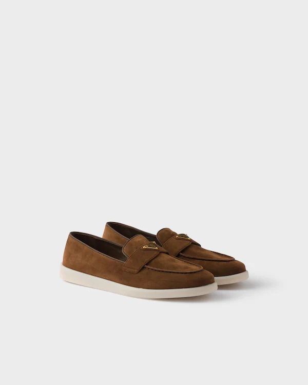 Leder-Slipper aus Wildleder