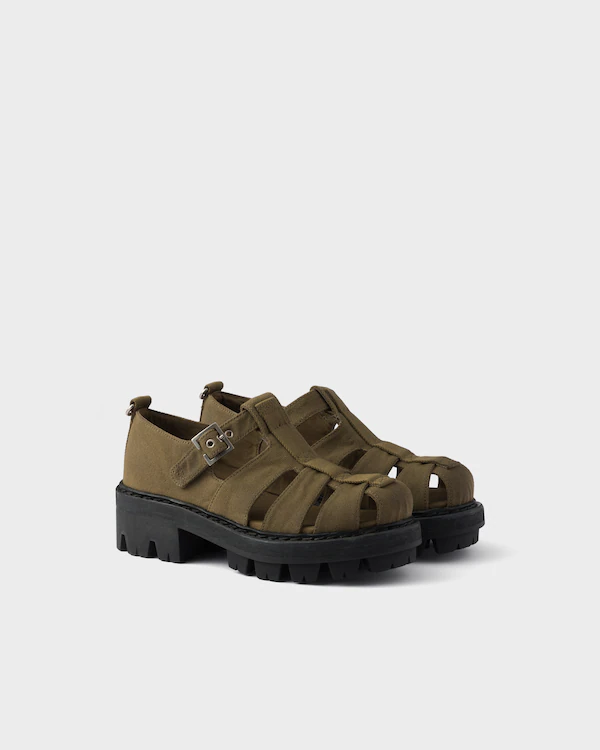 Canvas-Fischer-Sandalen