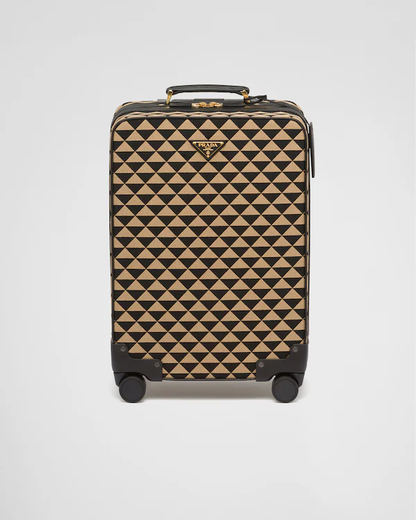 Prada Symbole bestickter Trolley aus Gewebe