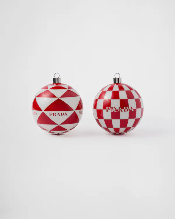 Gläserne Weihnachtsbaumkugelsatz