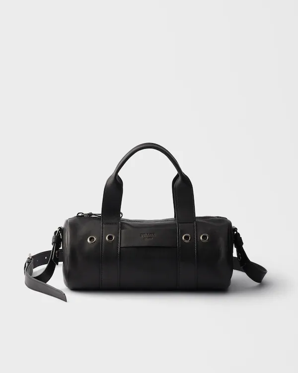 Prada Route große Leder-Top-Handle-Tasche