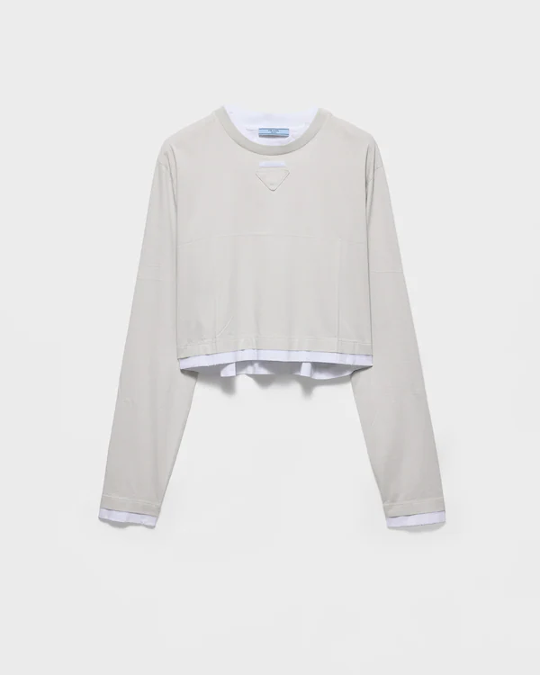 Langarm-Jersey-T-Shirt