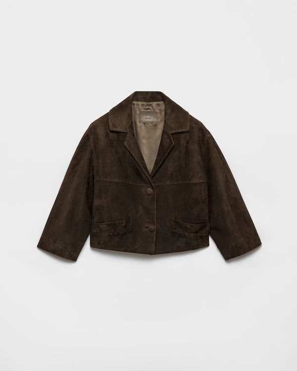 Kurze Wildlederjacke