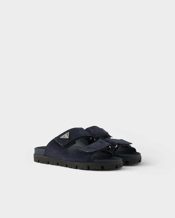 Suede-Band-Sandalen