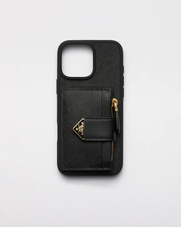 Saffiano-Lederhülle für iPhone 16 Pro Max