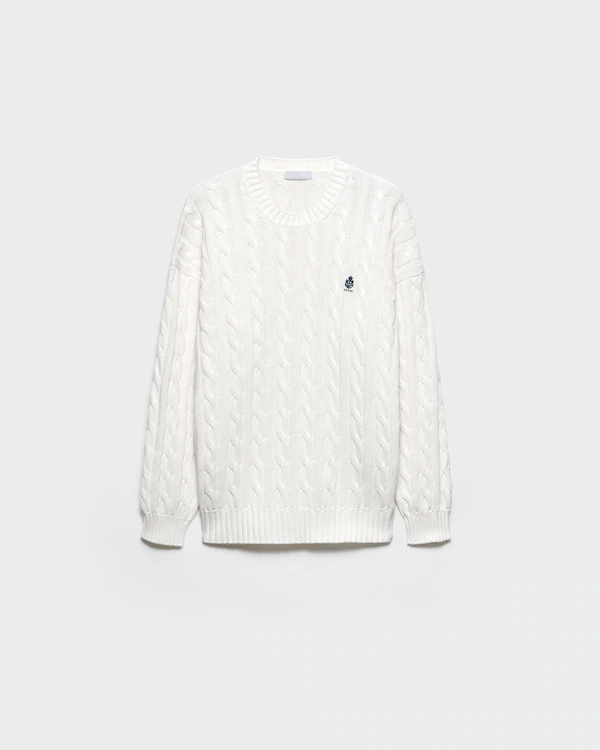 Cotton-Pullover mit Rundhals-Ausschnitt