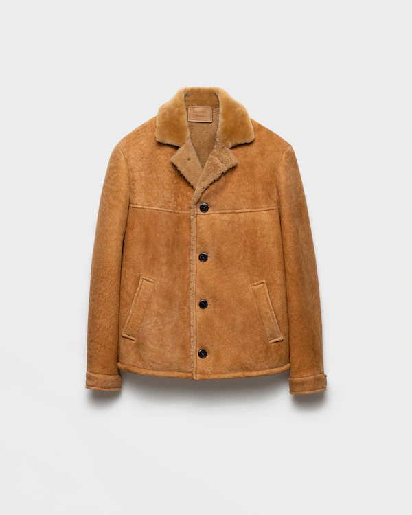 Shearling-Caban-Jacke