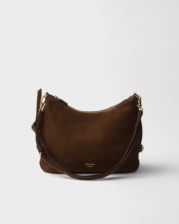Prada große Faltenledertasche