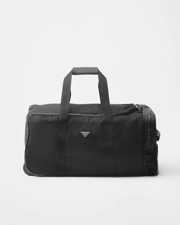 Re-Nylon und Saffiano-Leder-Gepäckwagen